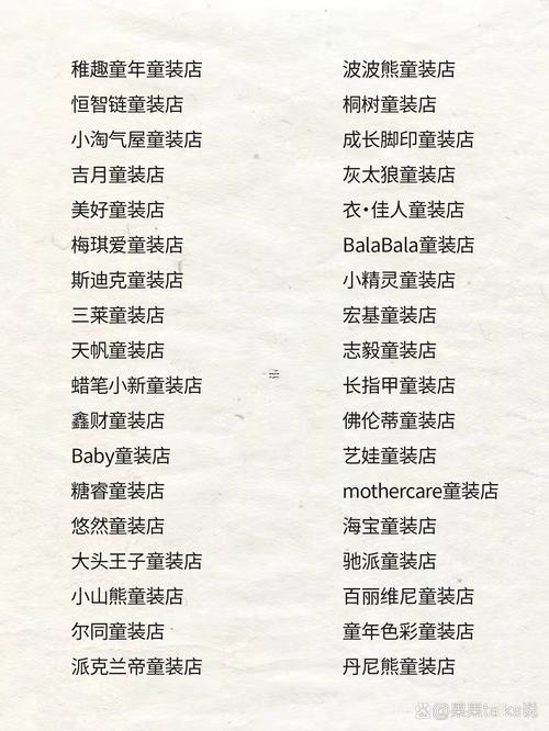 時(shí)尚潮一點(diǎn)的童裝店名字