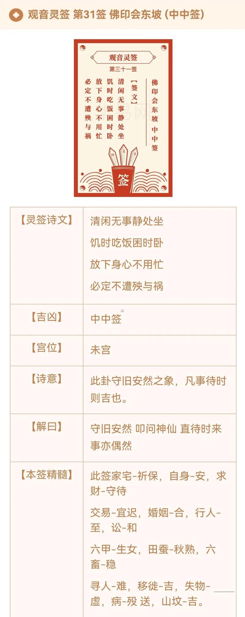 觀音靈簽96簽求事業(yè)了解