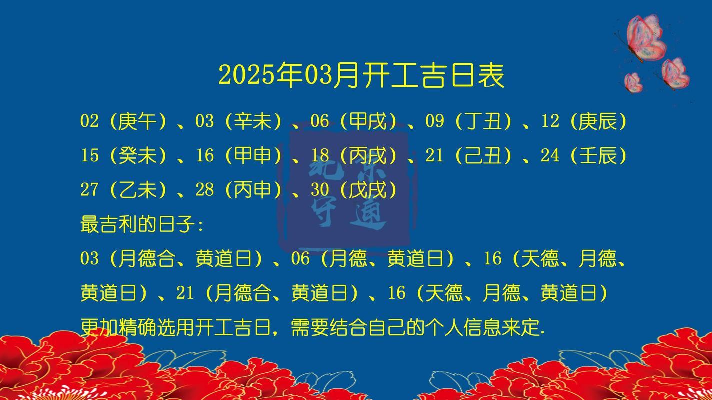 2026年3月新房開工吉日