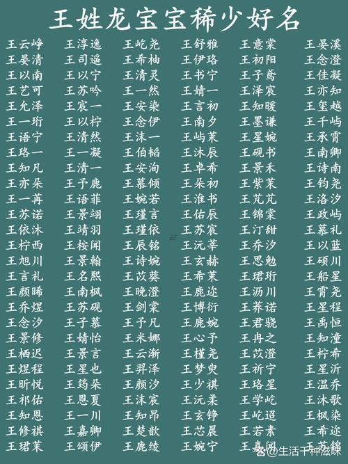 洋氣的王姓男孩名字大全