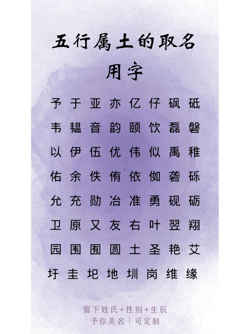 孩子五行屬土怎么起名
