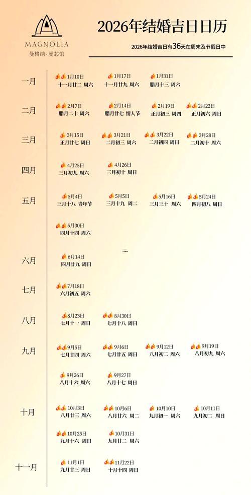 2026年6月適合結(jié)婚得日子有哪些