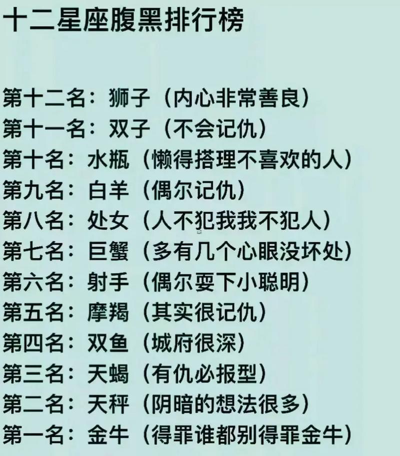 十二星座分別都有何事東西星座