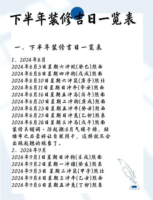 2026年3月份適合裝修的吉日