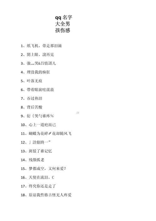 qq傷感名