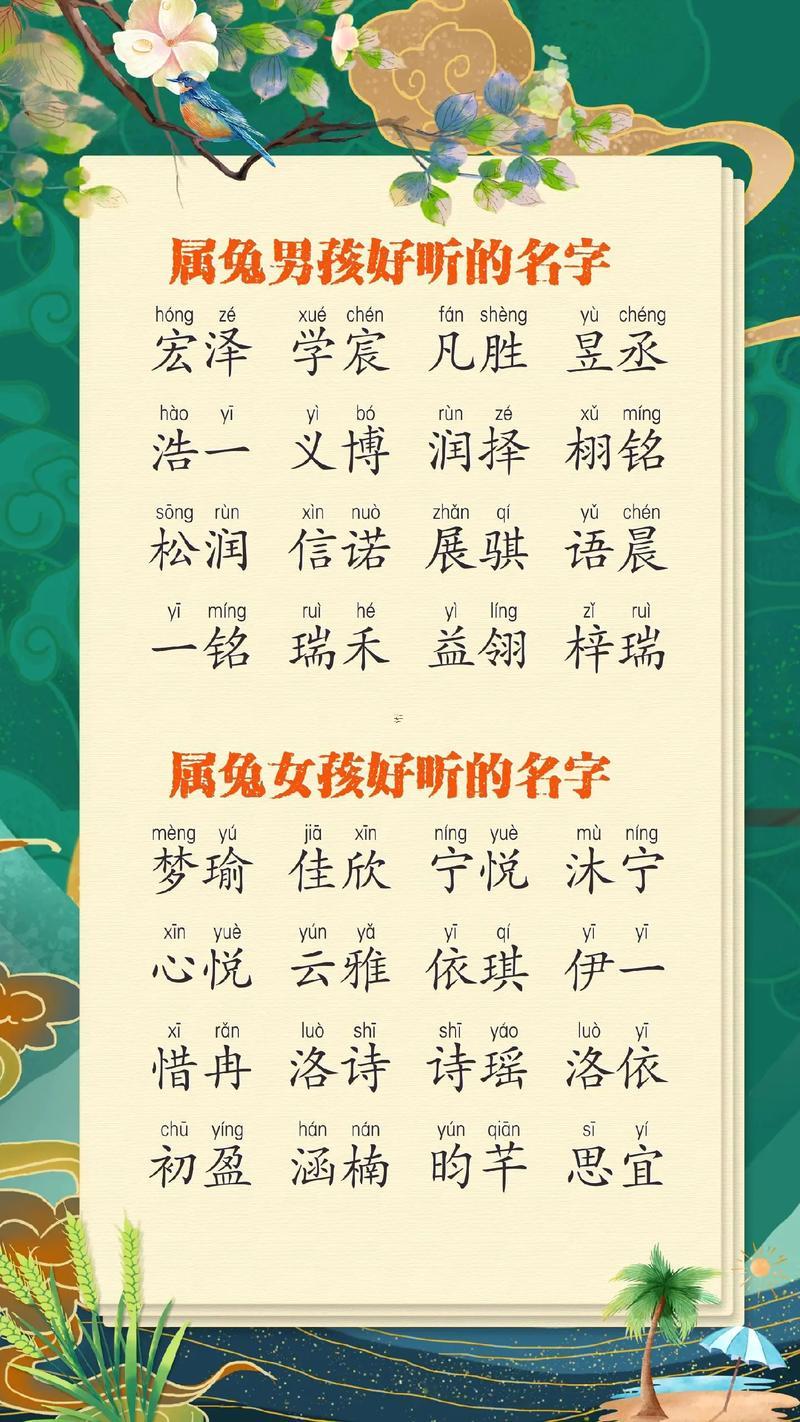 屬兔好名字怎么取