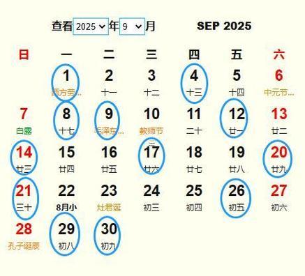 2025年9月移床好日子