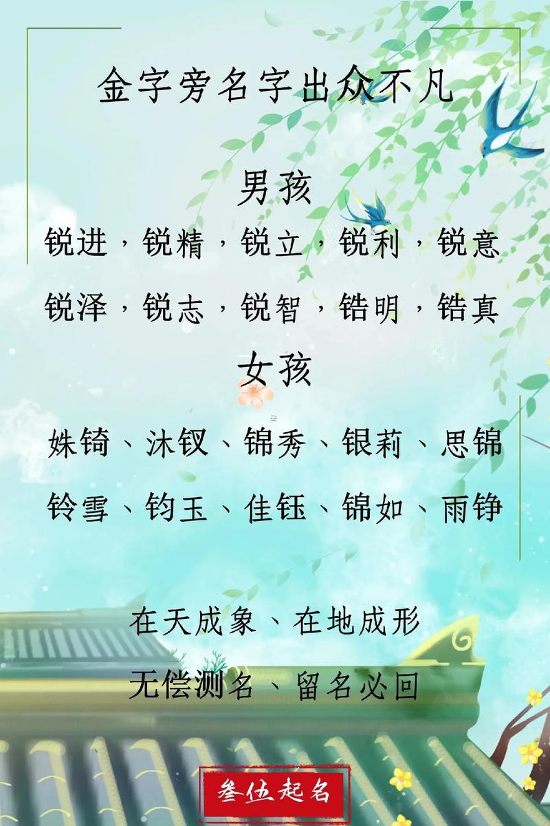 起名打分查詢屬金的字