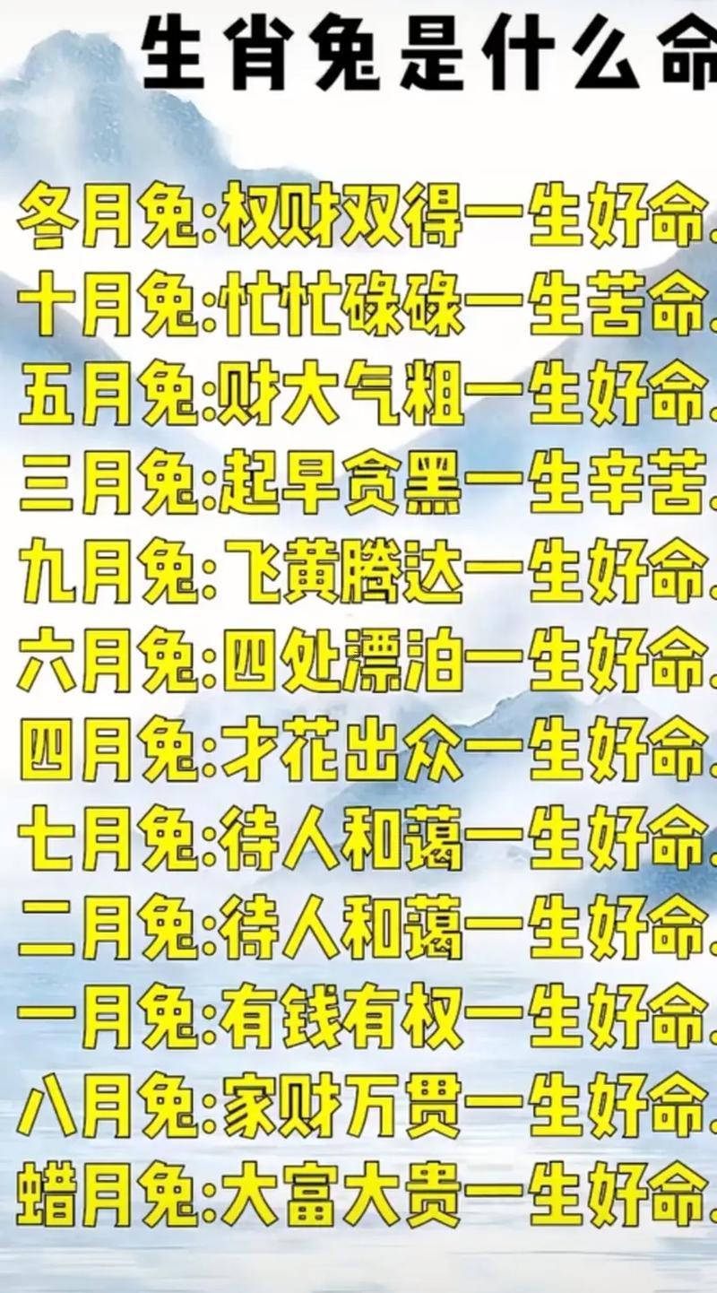1975年臘月屬兔得命運男