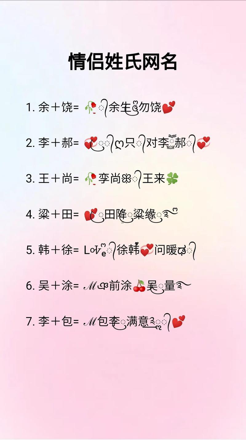 情侶網(wǎng)名大全一男一女