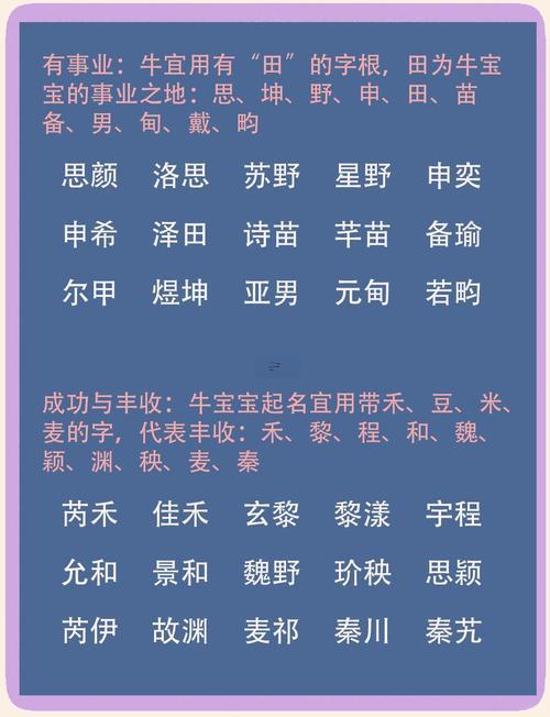 給牛寶寶起名字