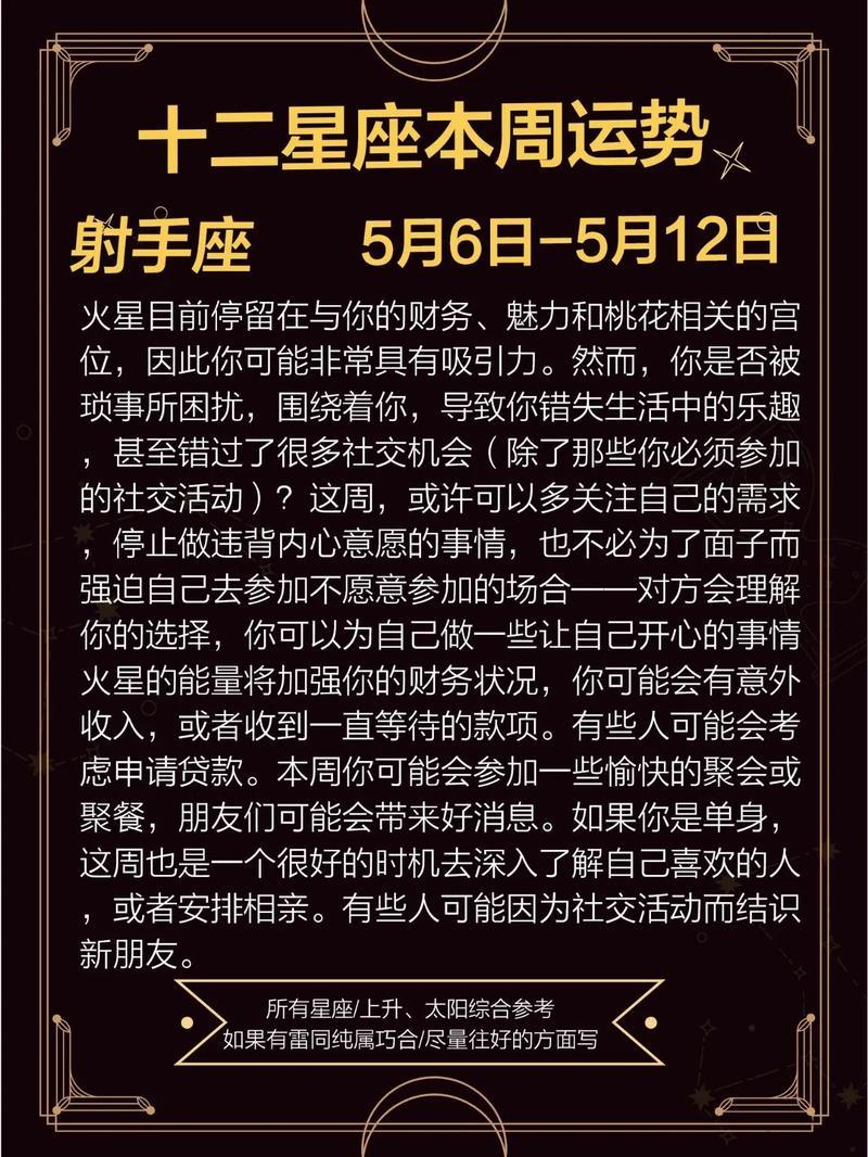 射手座的倒霉日是星期幾