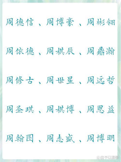 姓周的名字
