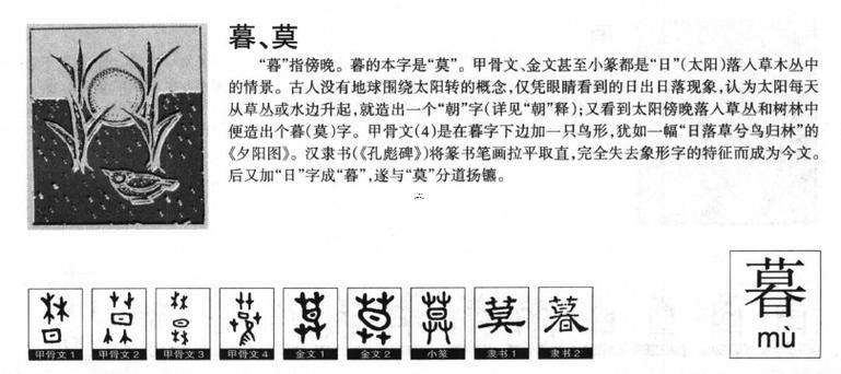 暮代表啥意思
