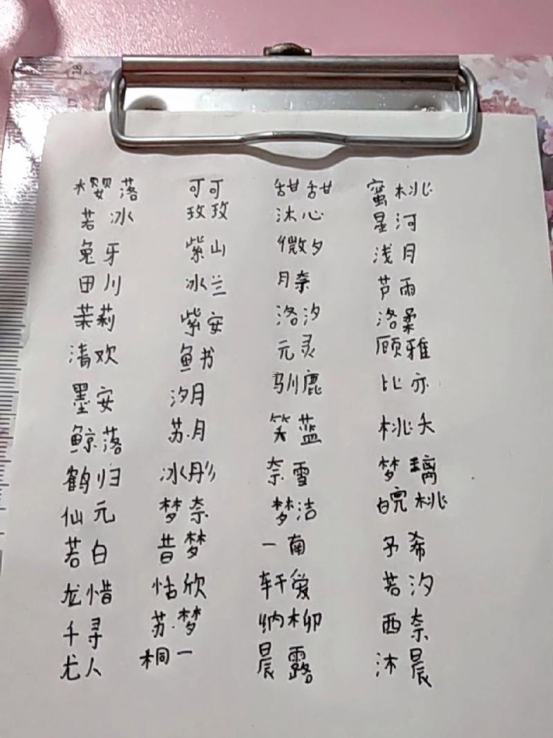 二個(gè)字獨(dú)特好聽(tīng)名字