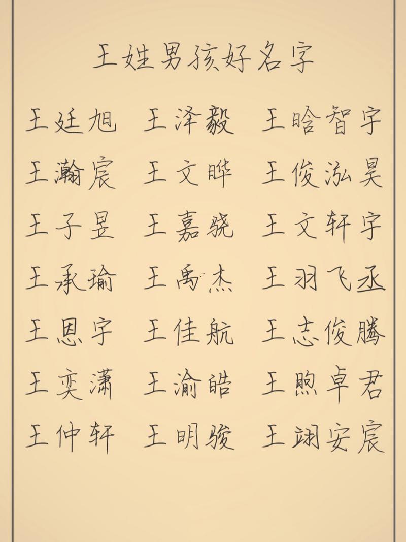 王姓名字