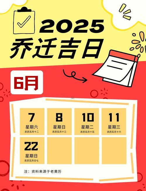2025年9月搬家黃道吉日
