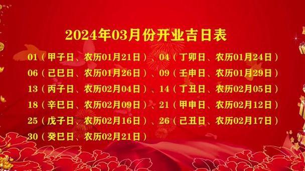 2026年3月開業(yè)黃道吉日查詢