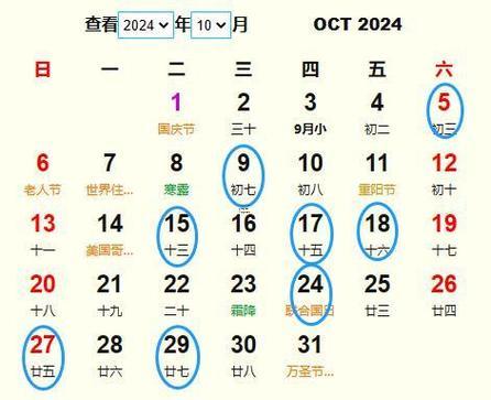 10月安床吉日一覽表