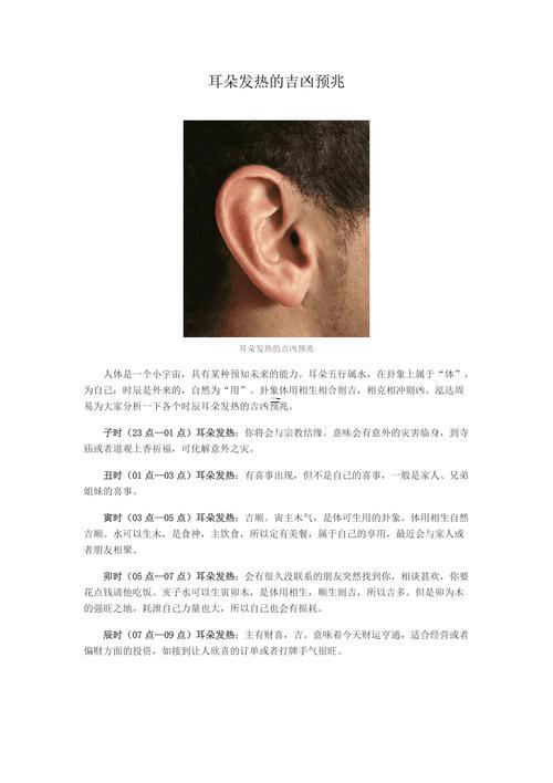 耳熱測吉兇