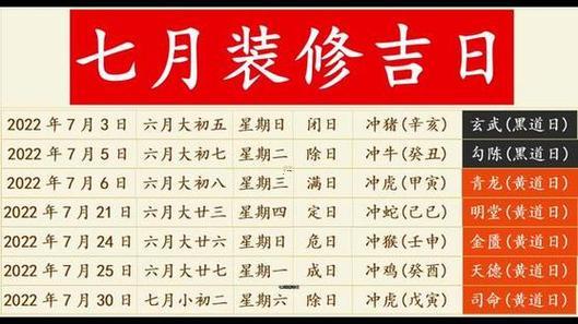 2026年11月房屋裝修吉日
