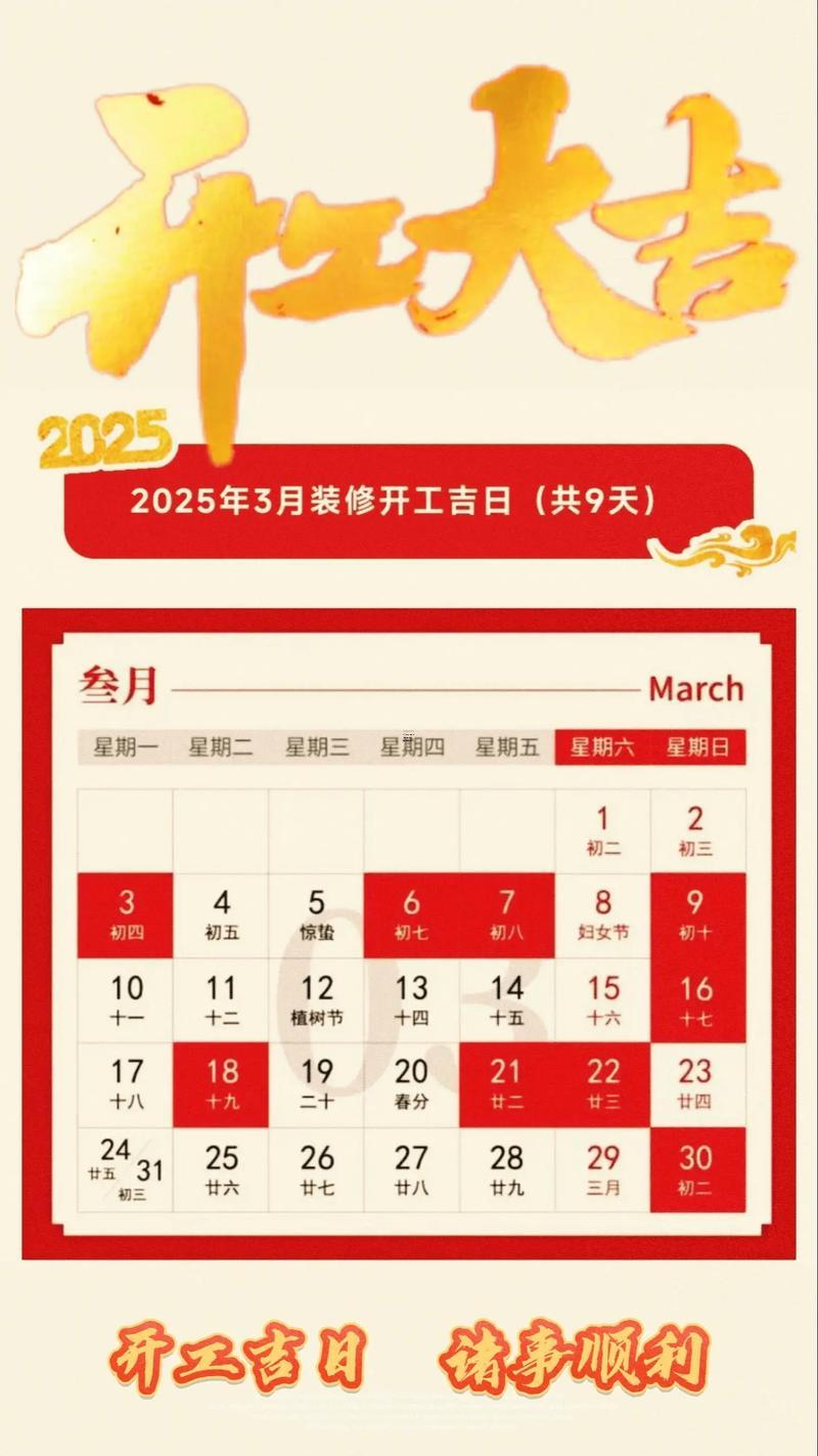 2025年8月，裝修開工吉日大揭曉