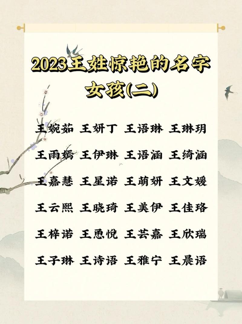 姓王取名
