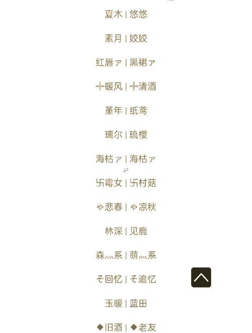 好聽(tīng)的森系昵稱(chēng)