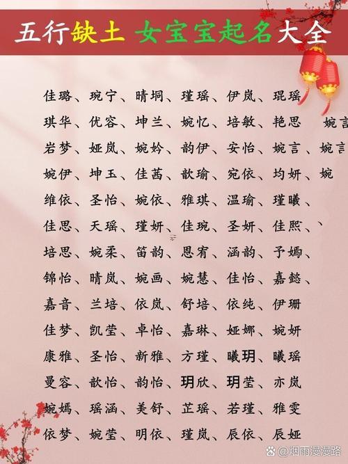 帶土屬性女寶寶起名