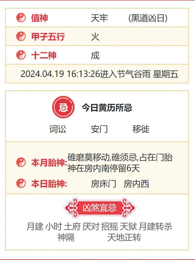 2026年4月啟鉆吉日