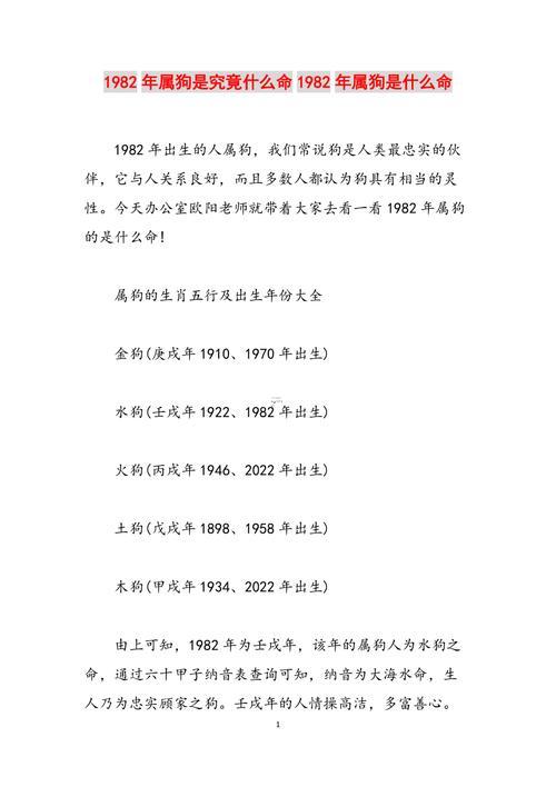 1982年何事命