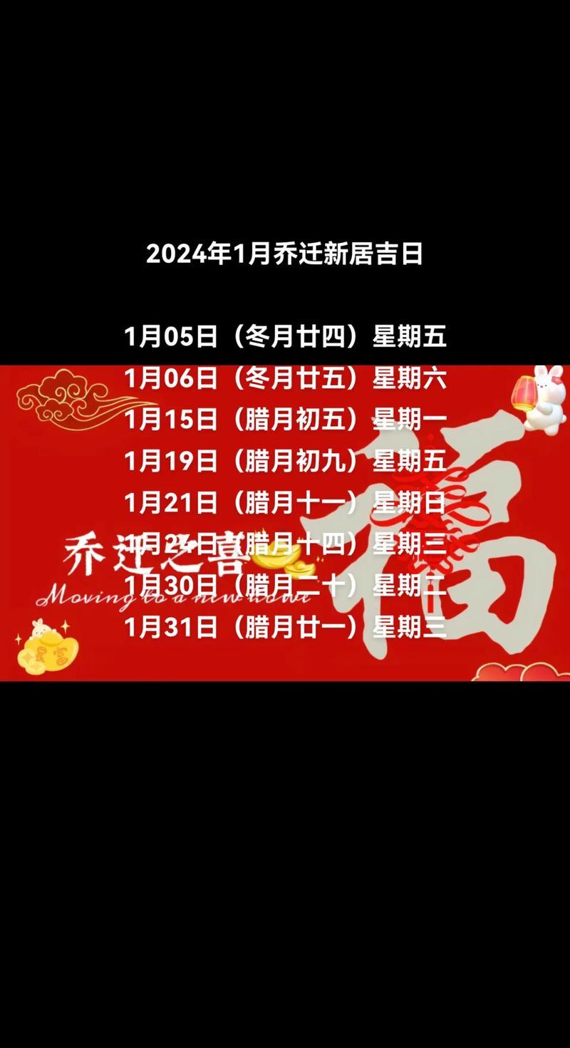 2026年一月份喬遷吉日