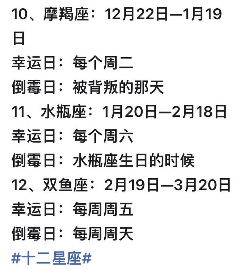 天秤座的倒霉日是幾