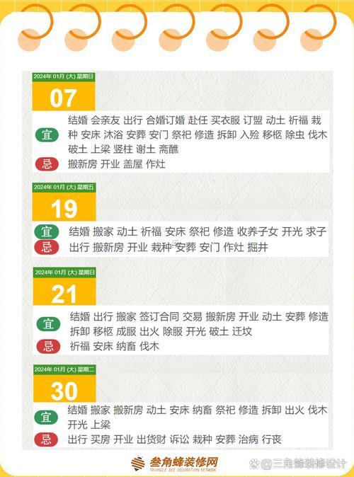 2025年10月裝修黃道吉日