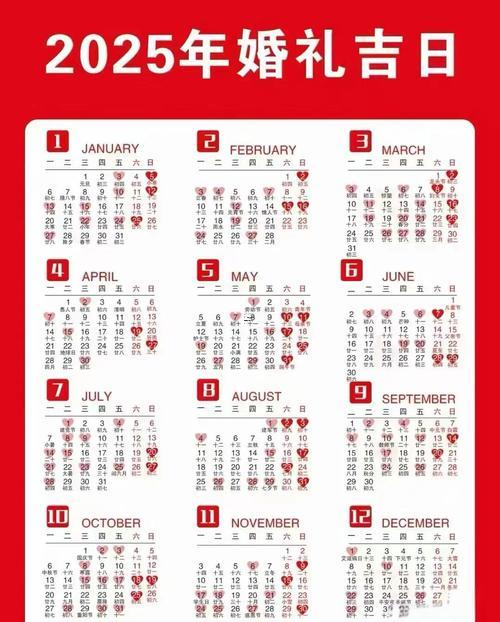 2025年12月最佳結(jié)婚吉日