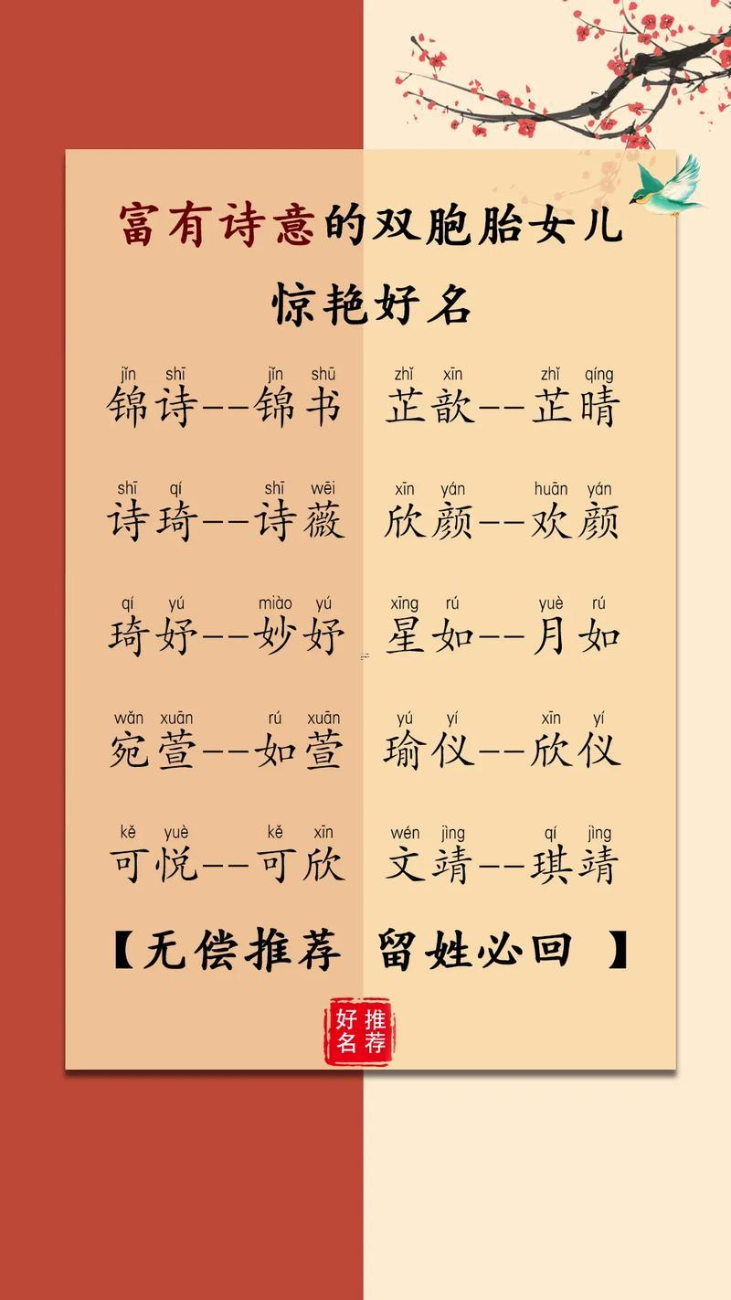 女雙胞胎名字