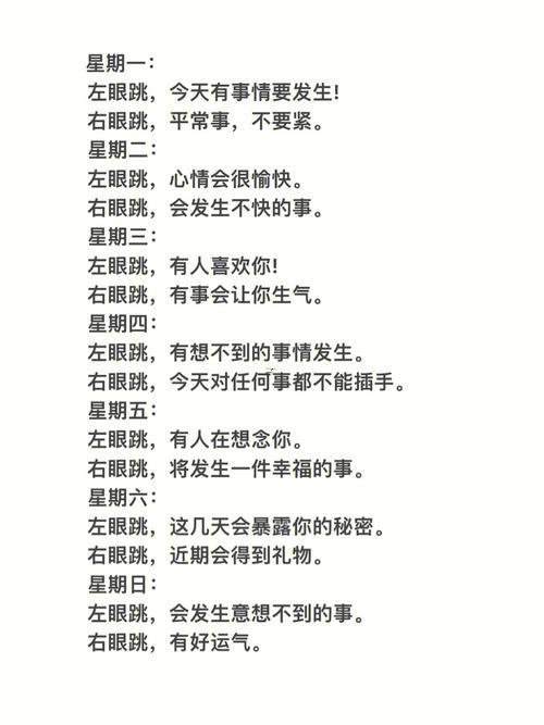 右眼跳什么