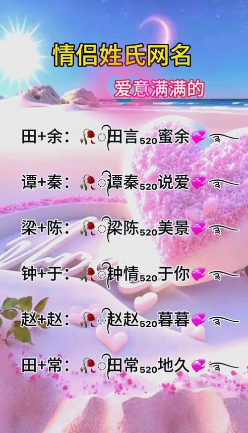家族情侶名字