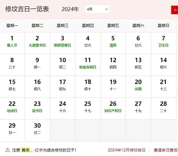 四月份是哪天是黃道吉日