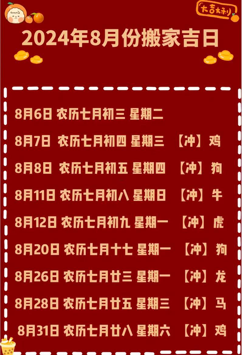 2025年8月搬家吉日超值方法大曝光