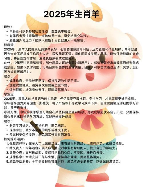 2025羊年運(yùn)勢(shì)以及運(yùn)程