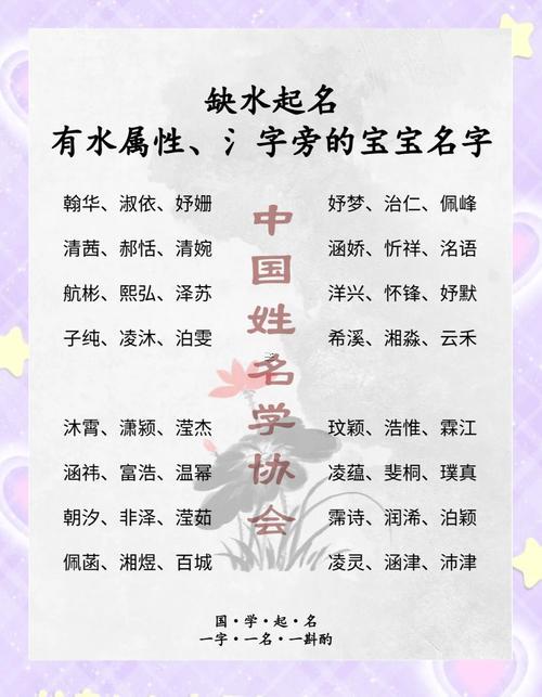 五行缺水取名女孩