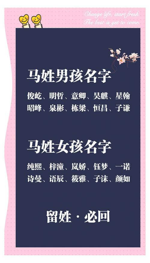 姓馬得女孩名字