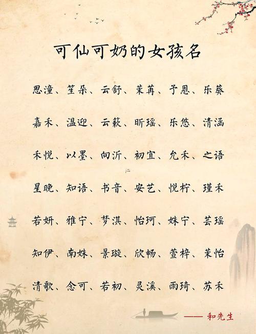 好聽女生名字
