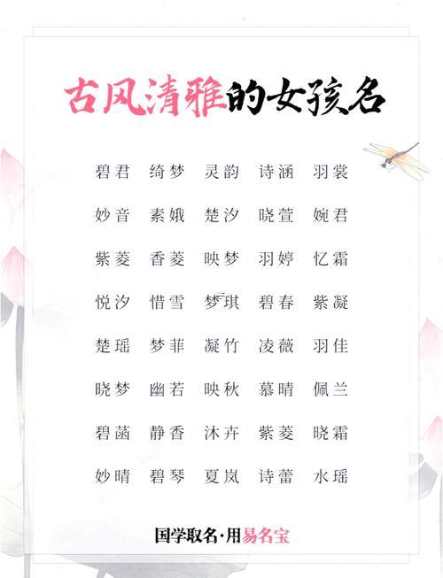 女孩漂亮有涵養(yǎng)的名字