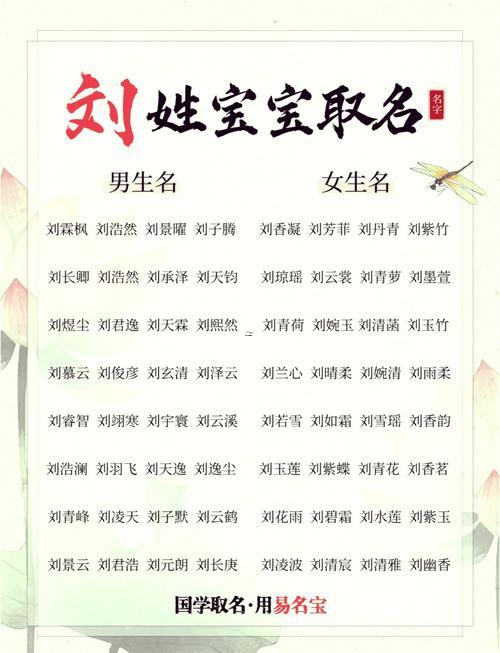 劉姓取名