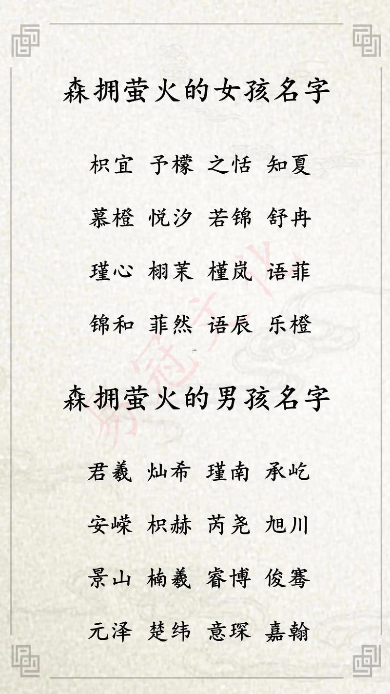 男孩子取名字