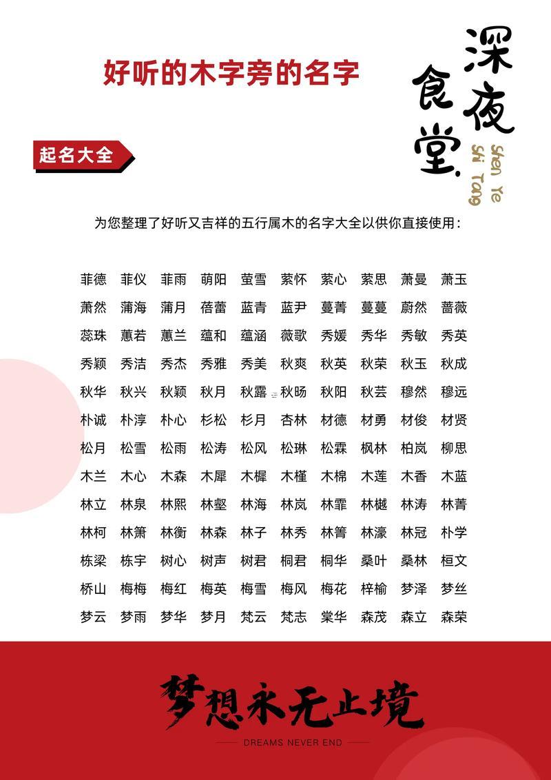 木字旁的字男孩起名字
