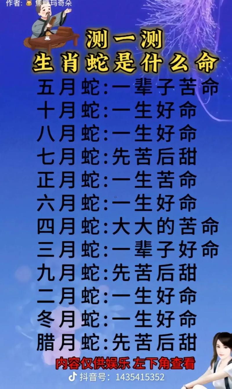屬蛇的幾月出生最享福