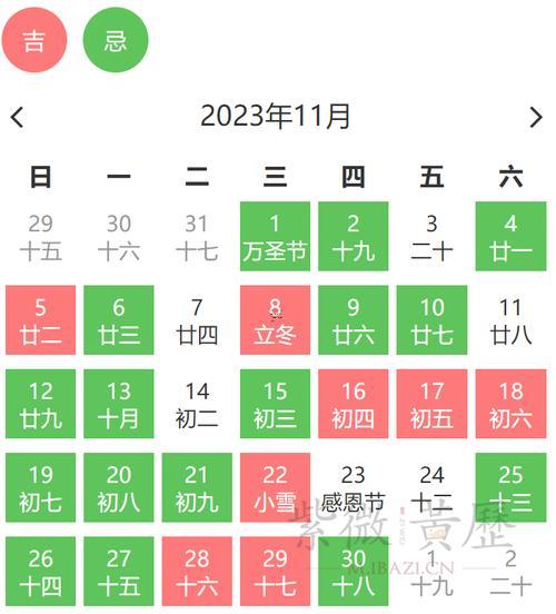 2026年農(nóng)歷11月吉日